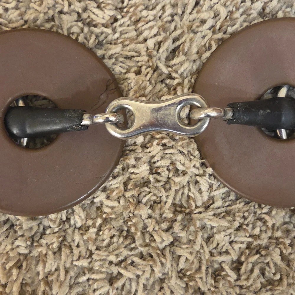 Bevel French Link Rubber Horse Bit - Picture 3 of 5